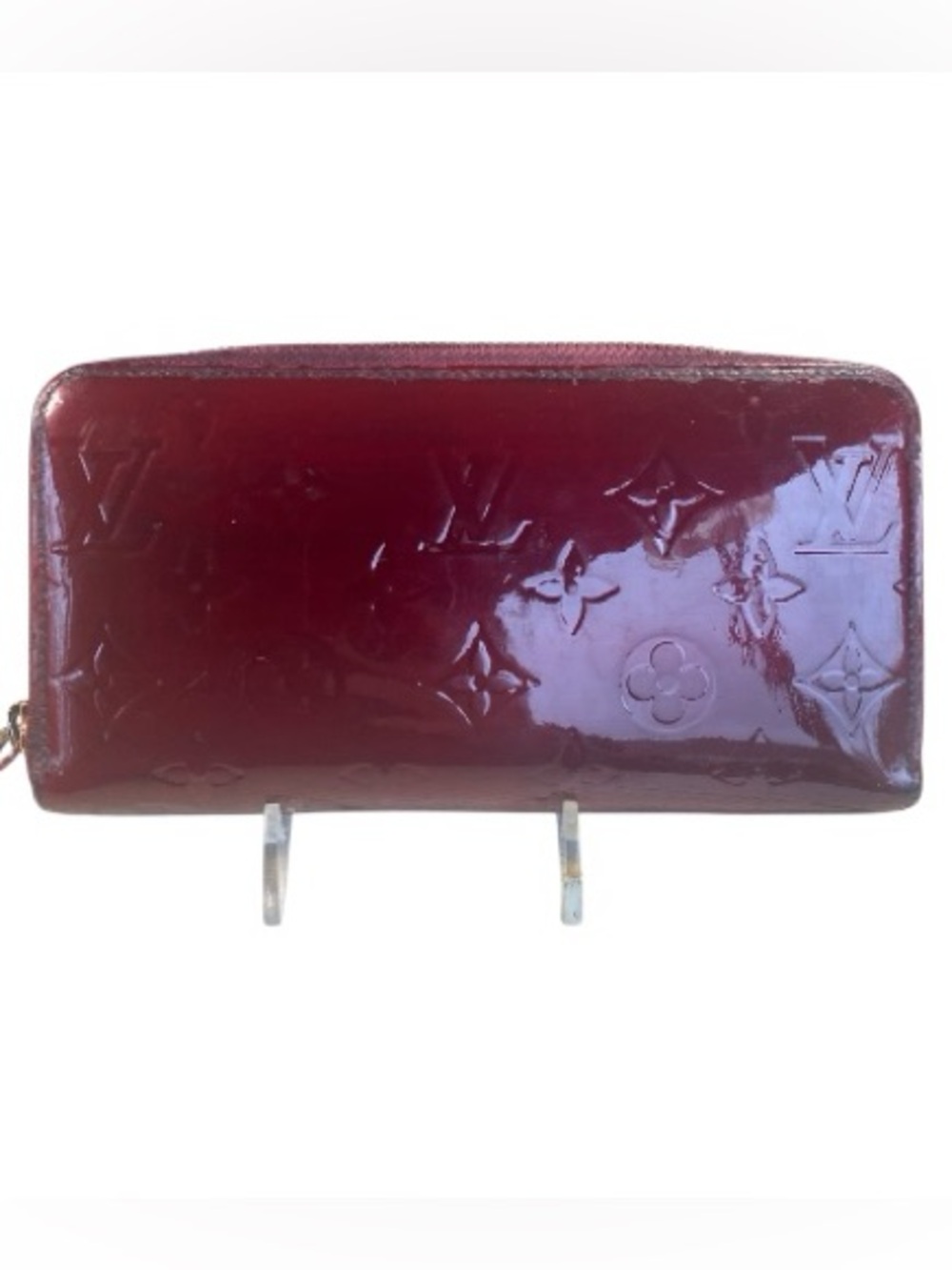 Louis Vuitton Monogram Vernis Long Zippy Wallet in shade Amarante, Authentic
